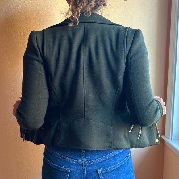 Zara Basic Army Green Studded Jacket - Picture 3 of 7